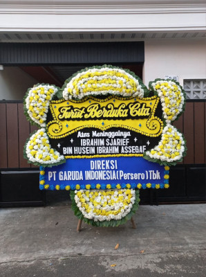 Papan Bunga Duka di Pasar Bengkulu